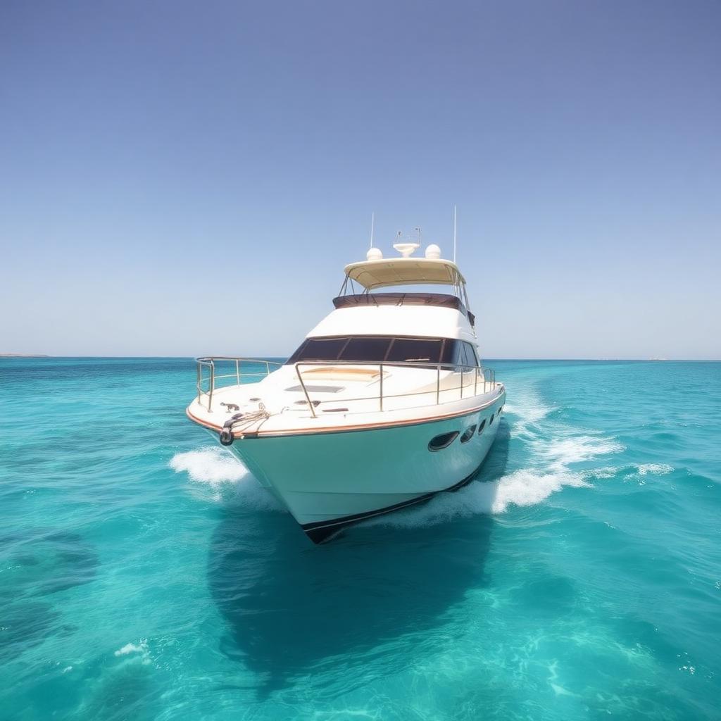 Yacht on calm water