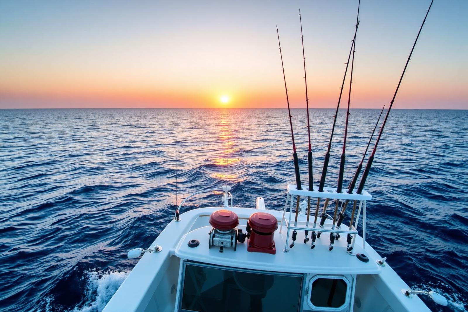 Fishing boat on open water