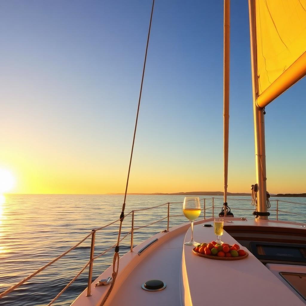 Sunset cruise at golden hour